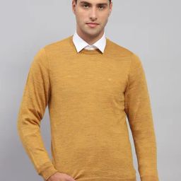 Monte Carlo Mustard Regular Fit Pullover-image-12