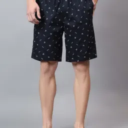 Cantabil Navy Cotton Regular Fit Printed Boxers-picture-34