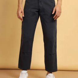 Wrangler Navy Relaxed Fit Low Rise Cotton Carpenter Jeans-picture-0