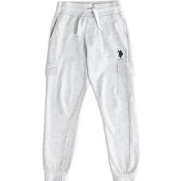 U.S. Polo Assn. Boys Grey Cotton Solid Joggers-picture-13