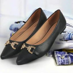Mochi Women Black Ballerinas-image-85