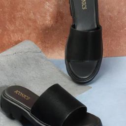 Iconics Women's Black Casual Sandals-image-91