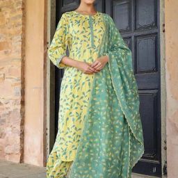 Dharan Blossom Yellow Kurta-image-65