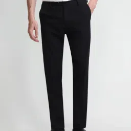 Arrow Black Slim Fit Trousers-picture-13
