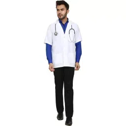 Youth Robe YR 3/4 Sleeve White Cotton Lab Coat for Men & Women (Size S)-14
