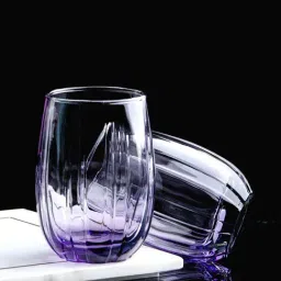 Goodhomes Purple Glass Tumbler (0.38 L) - Set of 6-image-6