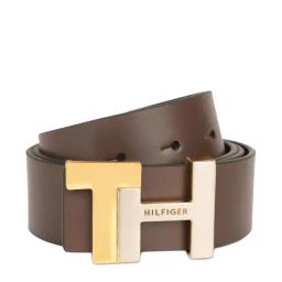 Tommy Hilfiger Liv Brown & Navy Leather Reversible Belt for Men-image-99