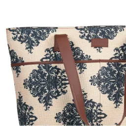 ZOUK Peach Printed Large Tote Bag image 5