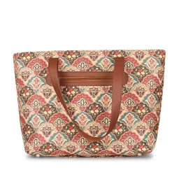 ZOUK Peach Printed Large Tote Bag image 2