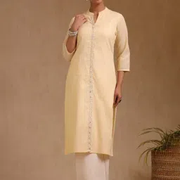 Soch Beige Cotton Embellished Kurta-image-31