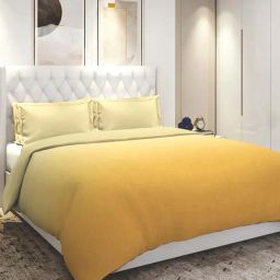 GM Ombre Yellow Cotton 180 TC 150 GSM Reversible Double Bed Comforter-image-35