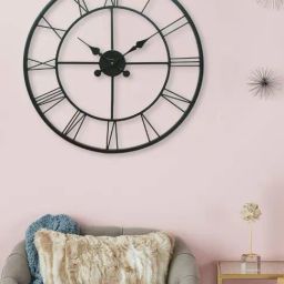 CHRONIKLE Classic Round Black Iron Wall Clock-41