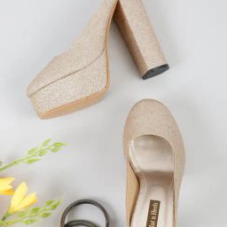 Flat N Heels Women's Golden Mule Shoes-image-36