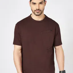 Street 808 By Pantaloons Brown Cotton Boxy Fit Printed T-Shirt-picture-12