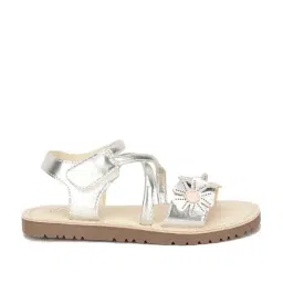 Bubblegummers by Bata Kids Grey & Pink Cross Strap Sandals-image-23