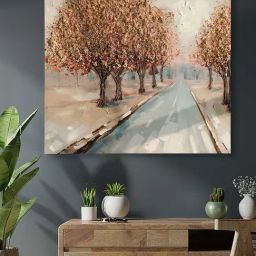 Art Street Printed Multicolor Cotton Canvas Wall Art-39