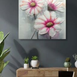 Art Street Printed Pink Cotton Canvas Wall Art-18