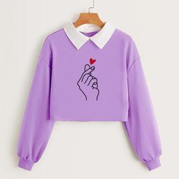 TOXICFASHION Girls Printed Polo Collar T-shirt-21