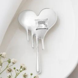 Joker & WItch Silver Melting Heart Brooch-image-74