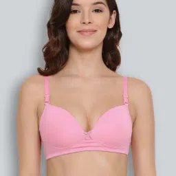Lyra Pink Cotton Seamless Bra-picture-41