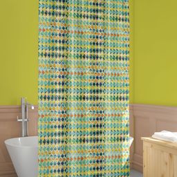ArtzFolio Green & Brown Printed Waterproof Shower Curtain-image-91