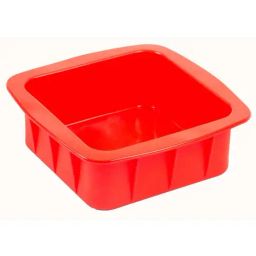 HAZEL Red Silicone Square And Heart Shape Cake Mould (1.3 L) - Set of 2 image 3