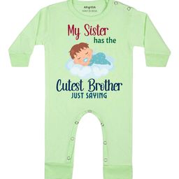 Arvesa Cutest Brother Printed Bodysuit-image-74