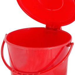 Kuber Industries 2-Pcs Red & Blue Pedal Dustbins With Handle - 10 L Each image 5