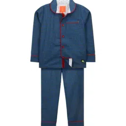 Cherry Crumble by Nitt Hyman Kids Blue Striped Ryan Nighsuit-image-83