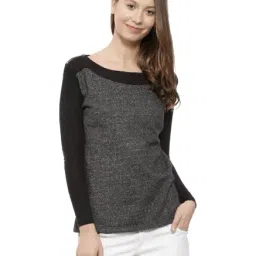 Campus Sutra Charcoal Textured Sweatshirt-image-27