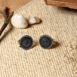 Teejh Darshita Silver Oxidized Pair of Toe-Rings-image-41