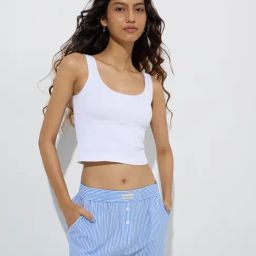 Superstar by Westside White Ribbed-Textured Seam-Free Camisole-picture-46