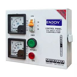 Enjoy Control Panel 0.5 HP Single Phase V4 MCB Heavy Control Panel with 36 μF Running Capacitor for Water Filled Submersible Pumps-12