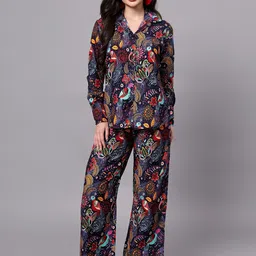 BEACH & HILL Printed Long Sleeves Shirt With Trousers-image-87
