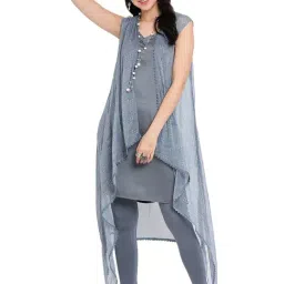 Lela Blue Printed Shrug-38