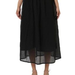 Smarty Pants Black Midi Skirt-image-53