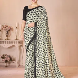 Garden Vareli Floral Printed Pure Georgette Saree-picture-45