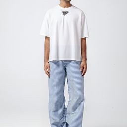 Bella Babe by SK Stripe Relaxed Fit Cotton Trousers-image-80