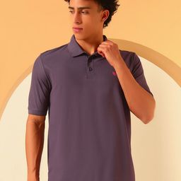 GLITO Men Solid Polo Collar T-shirt-image-23