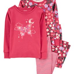 Carter's 4-Piece Butterfly 100% Snug Fit Cotton PJs - Multicolour-image-47