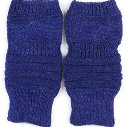 BHARATASYA Knitted Fingerless Mittens - Blue-image-10
