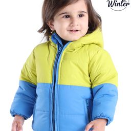 Babyoye Full Sleeves Colour Blocked Hooded Jacket - Multicolor-image-43