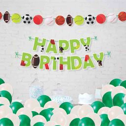 Untumble Ball Theme Letter Bunting Kit Birthday Decoration Kit Pack of 42-image-56
