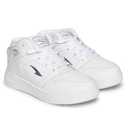 Asian Brand Name Detailed Colour Blocked Sneakers - White-image-74