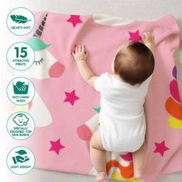 1st Step All Season Blanket - 70 X 100 cm -  Multicolor - Unicorn Print image 2