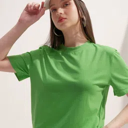 Basics By Tokyo Talkies Round Neck Regular Fit T-shirt-image-59