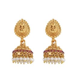 TEEJH  Gold Plated Stone  Studded & Beaded Jewellery Set image 5