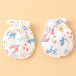 Ben Benny Interlock Farm Printed Cap Mitten & Booties Set White - Diameter 9 cm image 5