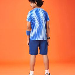 Pine Active Half Sleeves Basketball T-Shirt Numeric Print - Blue image 5