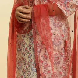 W Red Plain Dupatta image 5